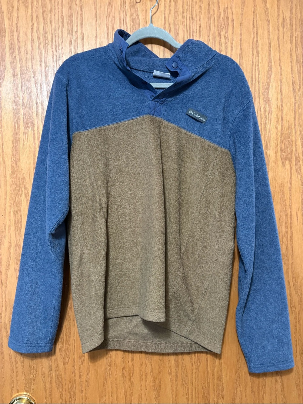 Columbia Blue and Olive Fleece Pullover Jacket